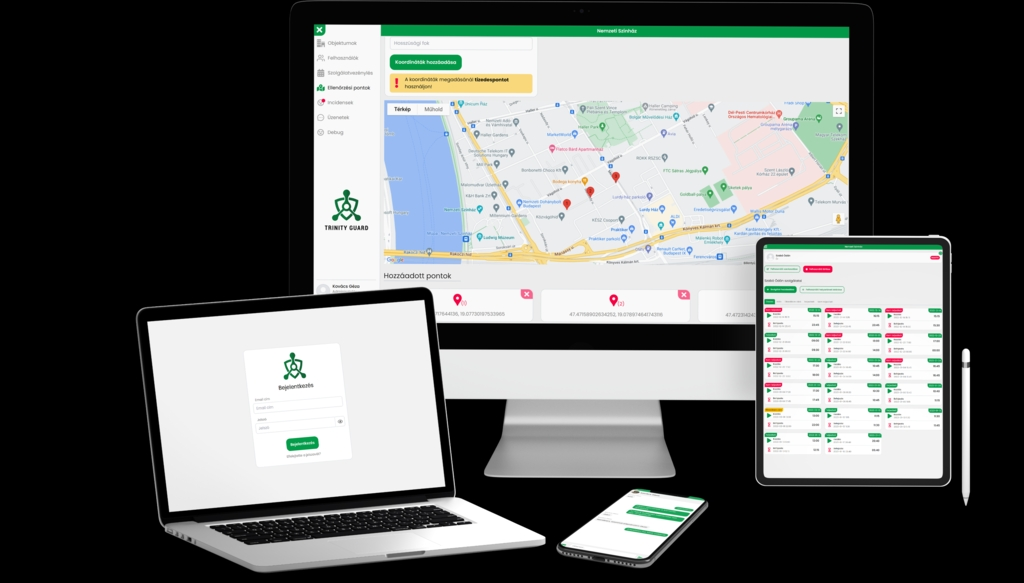Trinity Guard őrjárat ellenőrző rendszer (landing.trinityguard.hu/)