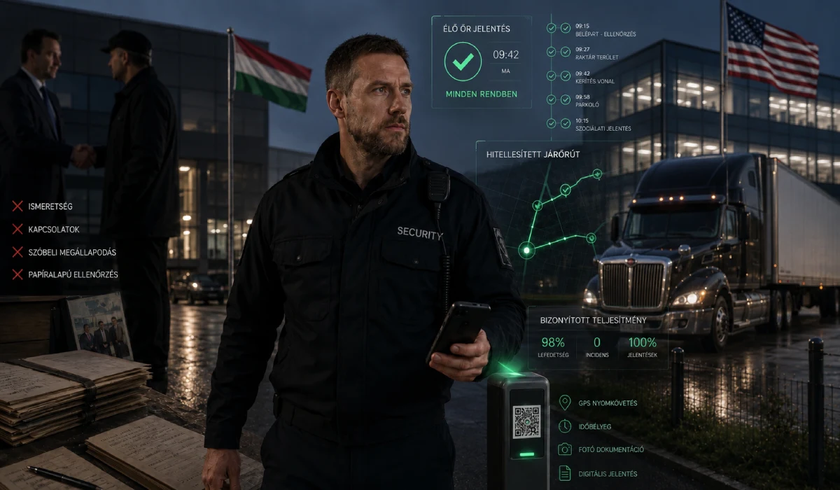 Élőerős őrzés és digitális őrjárat ellenőrzés Trinity Guard rendszerrel