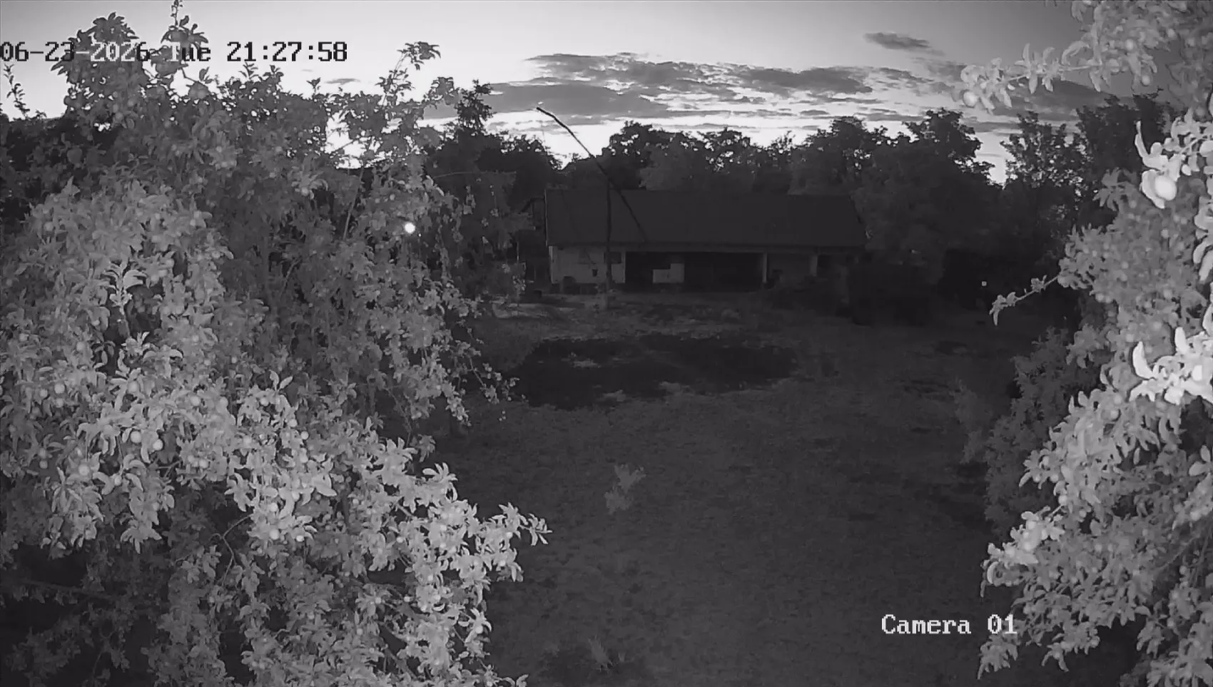 Hikvision DS-2CD1121-I dome kamera alkonyati infravörös tesztképe